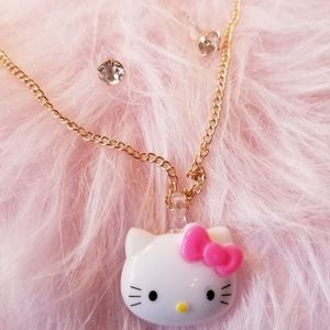 Hello Kitty Fashion Necklace Set with Earrings New